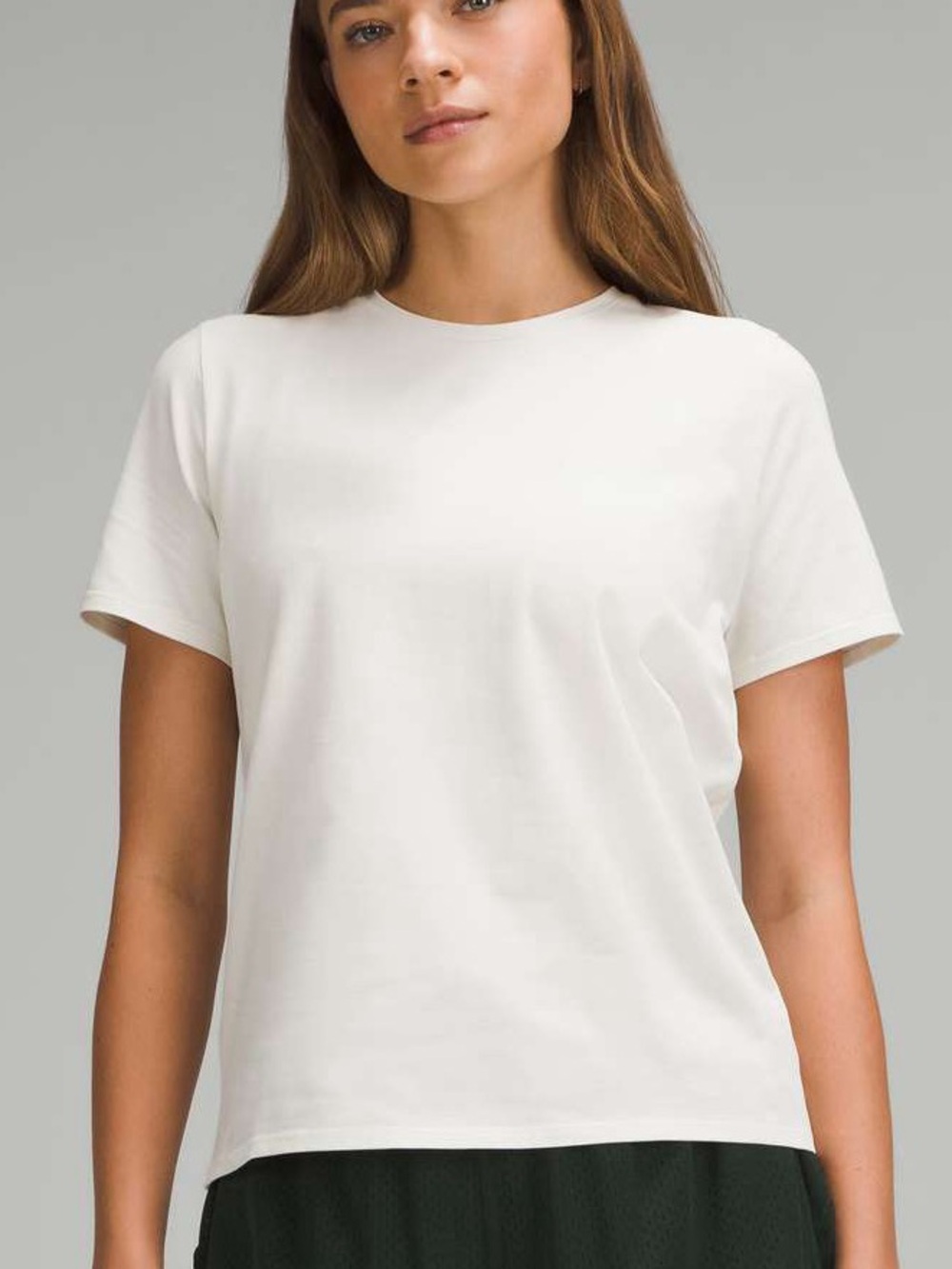 Lululemon Organic Cotton Crewneck T-Shirt Bone Size XL 12-14